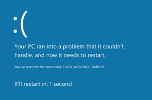Clock Watchdog Timeout in Windows 10